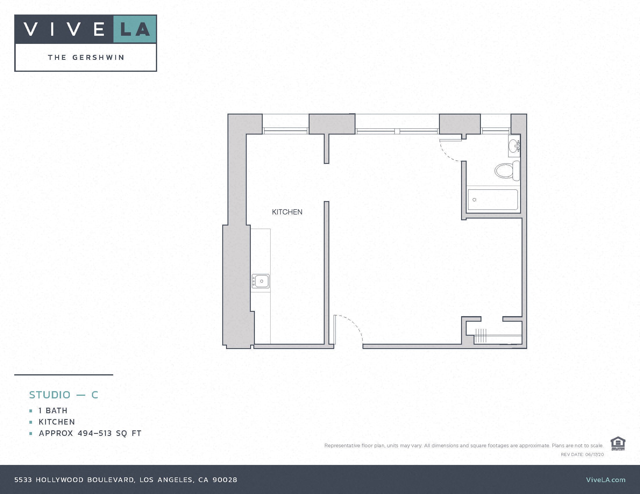 The floor plan for unit 305